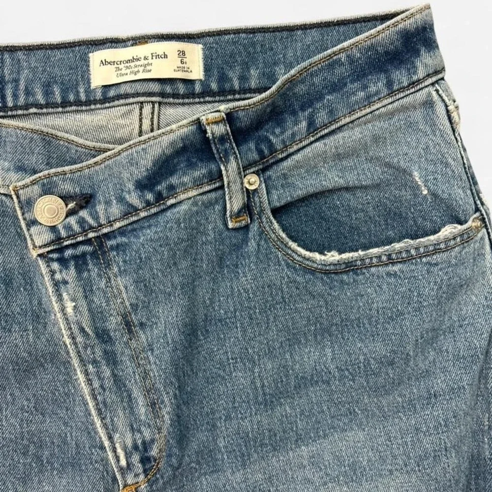 Abercrombie & Fitch 90s Straight Ultra High-Rise Jeans Women's 28/6R 0093